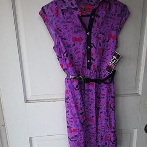 Monster High Purple Dress with Black Accents Size 14/16 Goth Dress